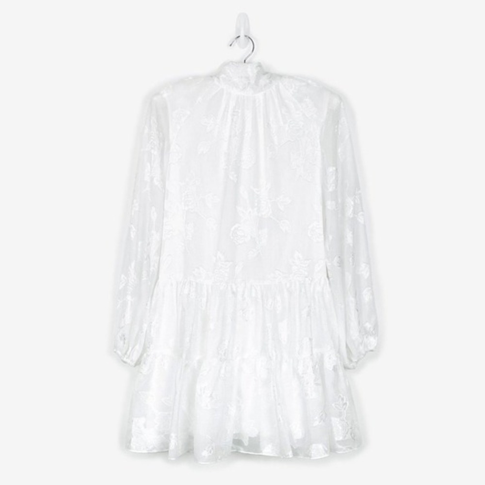 Belle Badgley Mischka Ansley Dress Size 2 White Bridal Coquette Soft Girl Event